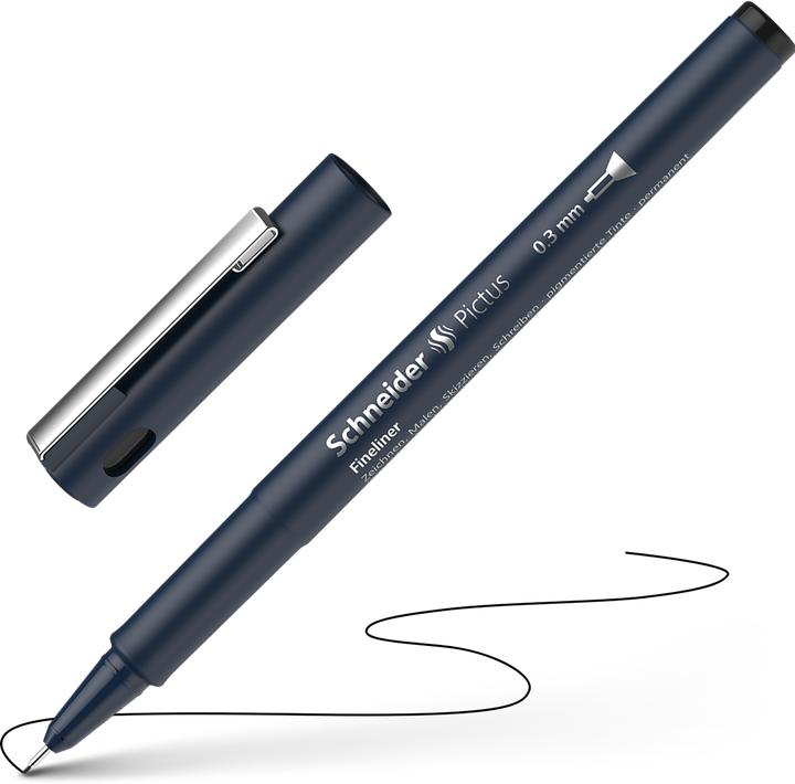Immagine prodotto Schneider Fineliner Pictus, 0,3 mm, nero (Nero, 1 x)