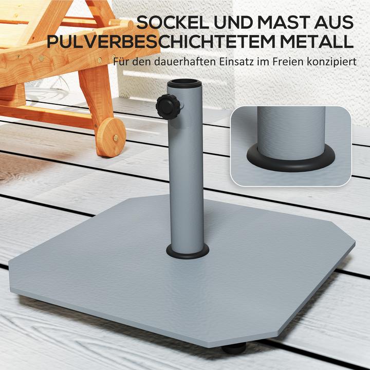 Produktbild Outsunny Schirmständer Metall Grau