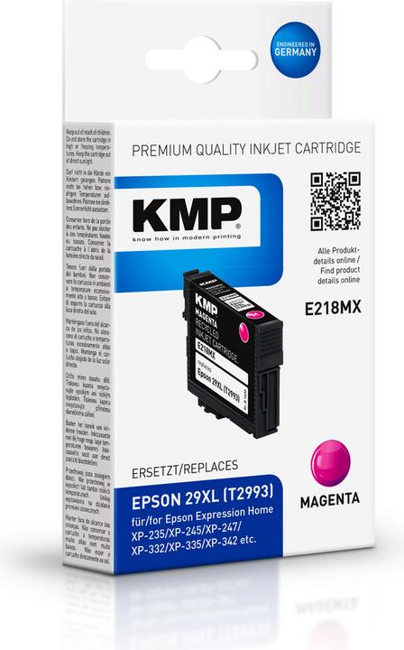Produktbild KMP E218MX Tintenpatrone kompatibel mit Epson T 2993 XL (M)
