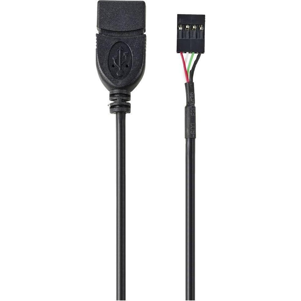 Thumbnail - Renkforce USB-Kabel USB 2.0 Pfostenstecker 4pol., USB-A Buchse 0.20 m Schwarz R (0.20 m, USB 2.0), USB Kabel