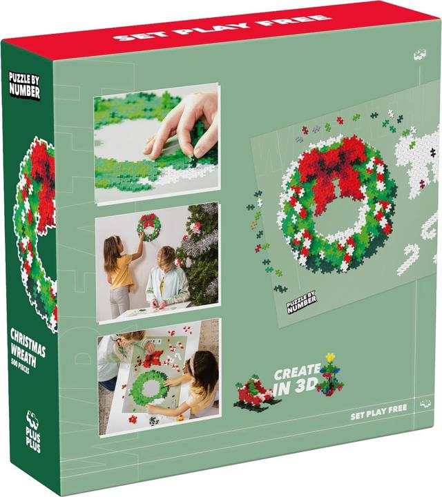 Image du produit Plus-Plus Puzzle by Number - Christmas wreath