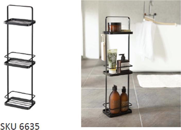 Produktbild Yamazaki 3-stöckiges Duschregal TOWER (12 x 18 x 67 cm)