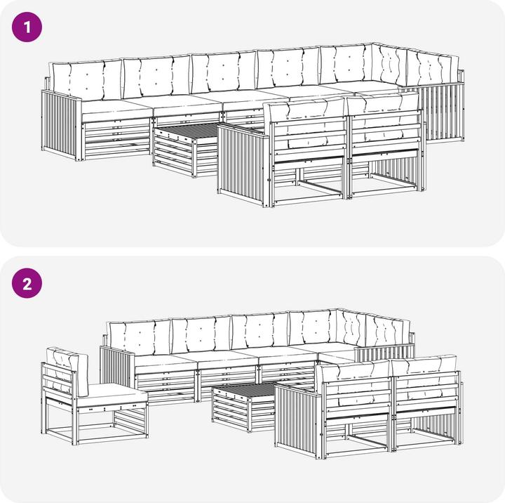 Produktbild vidaXL Outdoor-Sofa