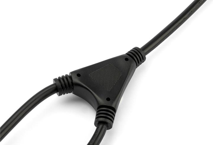 Produktbild StarTech 2m C13 Stromkabel - Schuko CEE7 auf 2x C13 - Y-Stromkabel - C13 Kaltgerätekabel (2 m)