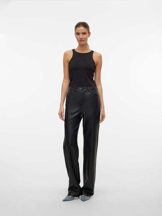 Actual product image Vero Moda VMTESSA Hohe Taille Hose Hose in Lederoptik (29)