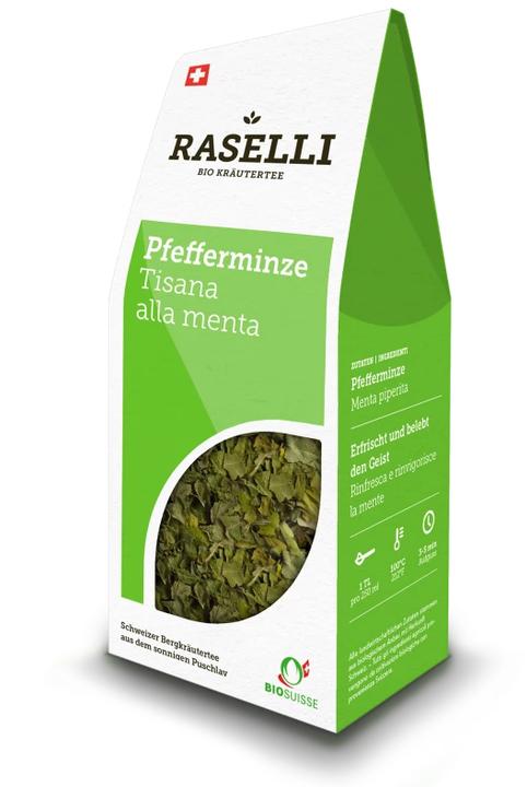 Actual product image Raselli Bio-Bud Peppermint herbal tea loose (25 g)