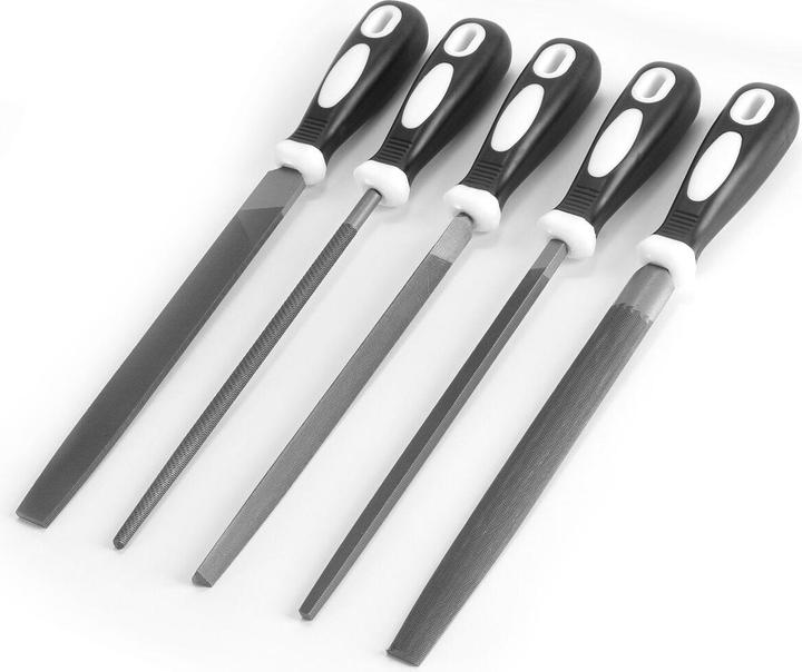 Produktbild Stahlwerk Stahlfeilen 5er Set 200 mm / 8" Raspeln / Metallfeilen / Feilen-Satz (200 mm)