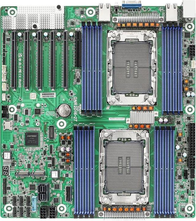 Actual product image AsRock Mainboard GNR2D16-2T EEB like dual Sockel 4710 Single (LGA 4710, SSI EEB)