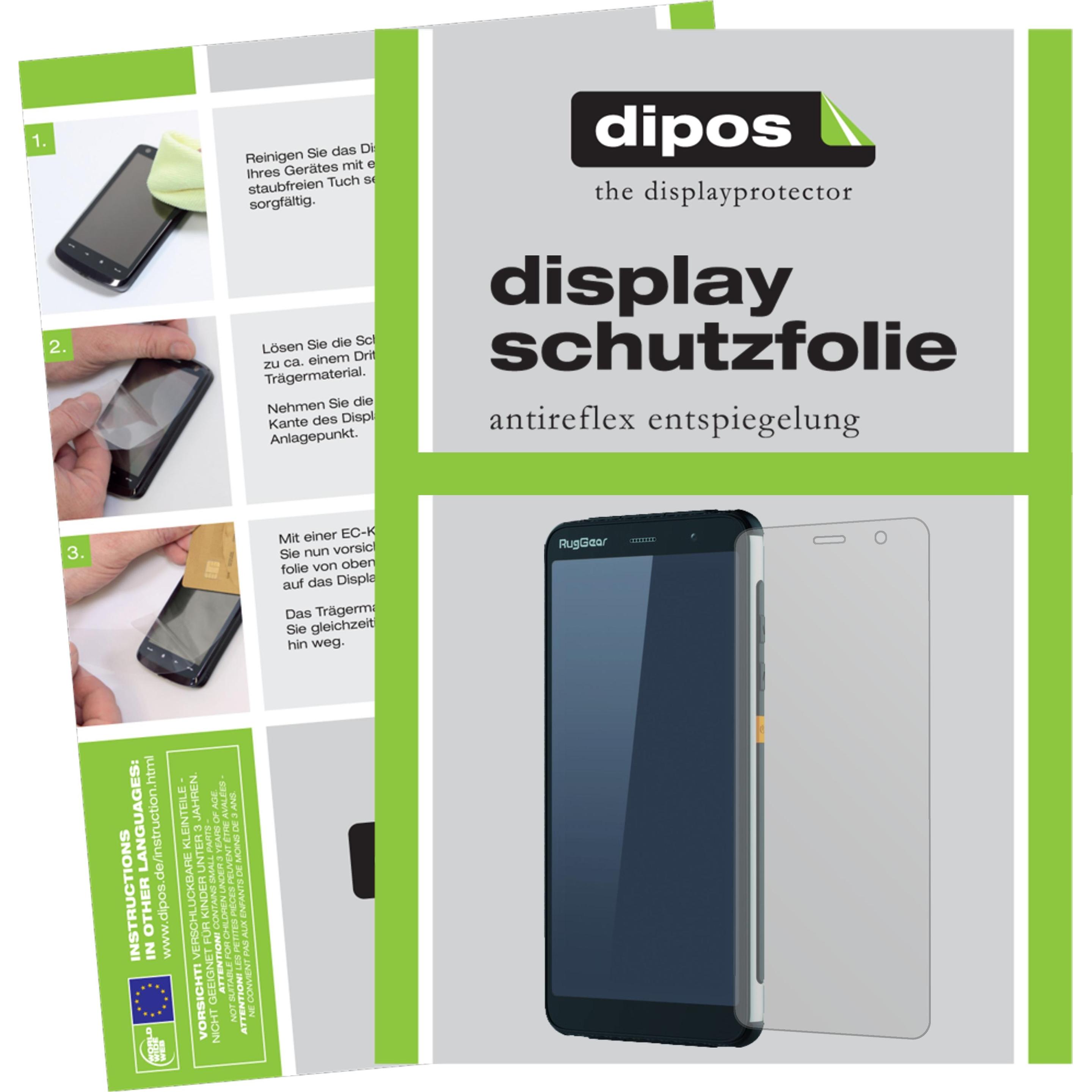 Dipos Displayschutzfolie Antireflex (5 Stück, RugGear RG850), Smartphone Schutzfolie, Transparent