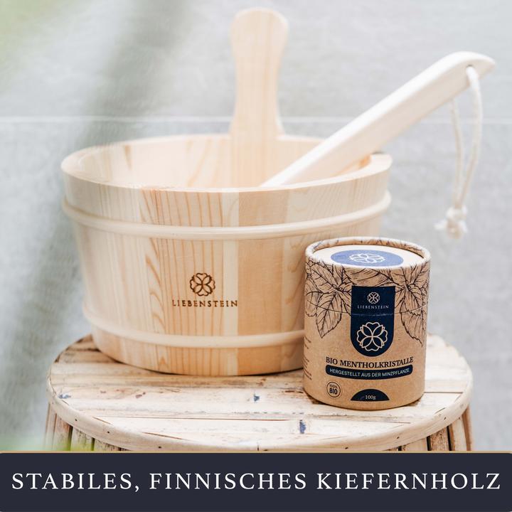 Produktbild Liebenstein Sauna Eimer mit Kelle, Sauna Zubehör Set