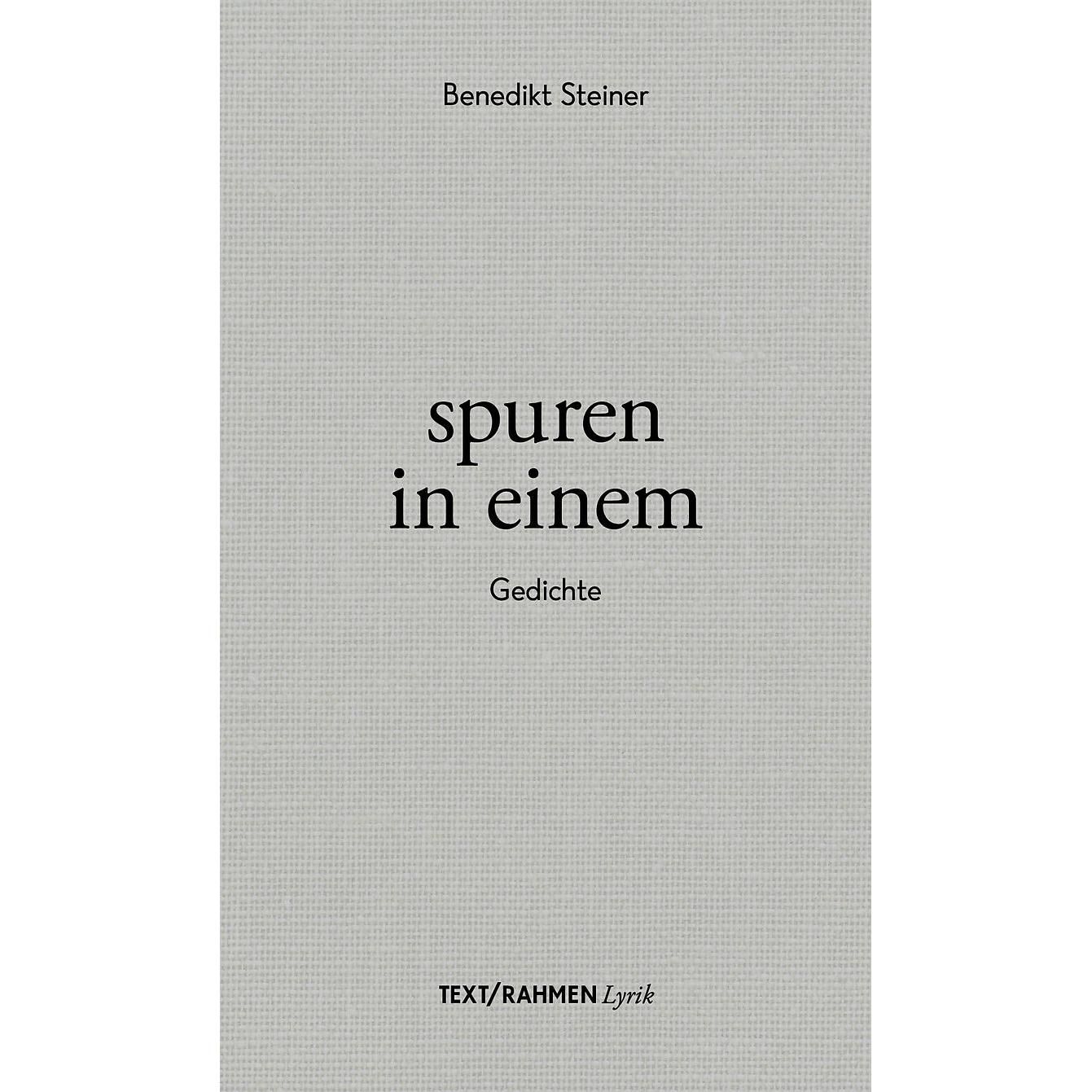spuren in einem, Belletristik von Benedikt Steiner