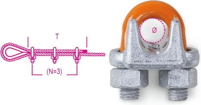 Actual product image BETA 080150810 8015 Stahlseilklemme Stahl Verzinkt 10 Ø mm
