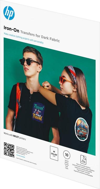 Actual product image HP Iron-On Transfers for Dark Fabric A4 (210 x 297 mm) 10 sheets (A4 (210 x 297 mm), 10 pcs.)