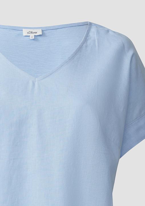 Actual product image S.Oliver T-Shirt T-Shirt im Fabricmix mit Leinenanteil (52)