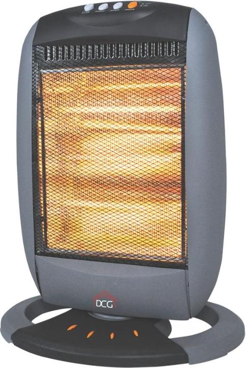 DCG Eltronic SA9223 Elektroheizung Schwarz, Grau 1200 W Halogen-Elektroheizung (1200 W)