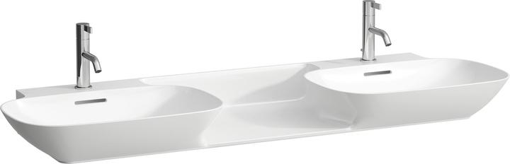 Image du produit Laufen INO lavabo double, sans trou pour robinet, avec trop-plein, 1420x450mm, H814304 (450 mm, 1420 mm)