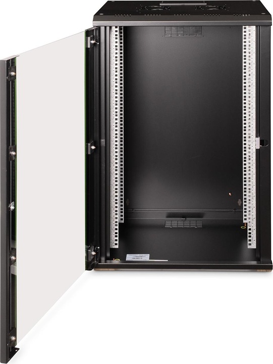 Actual product image Digitus 20U wall mounted housing 998x600x450 mm colour black RAL 9005 (20 RU, 19 inch rack)