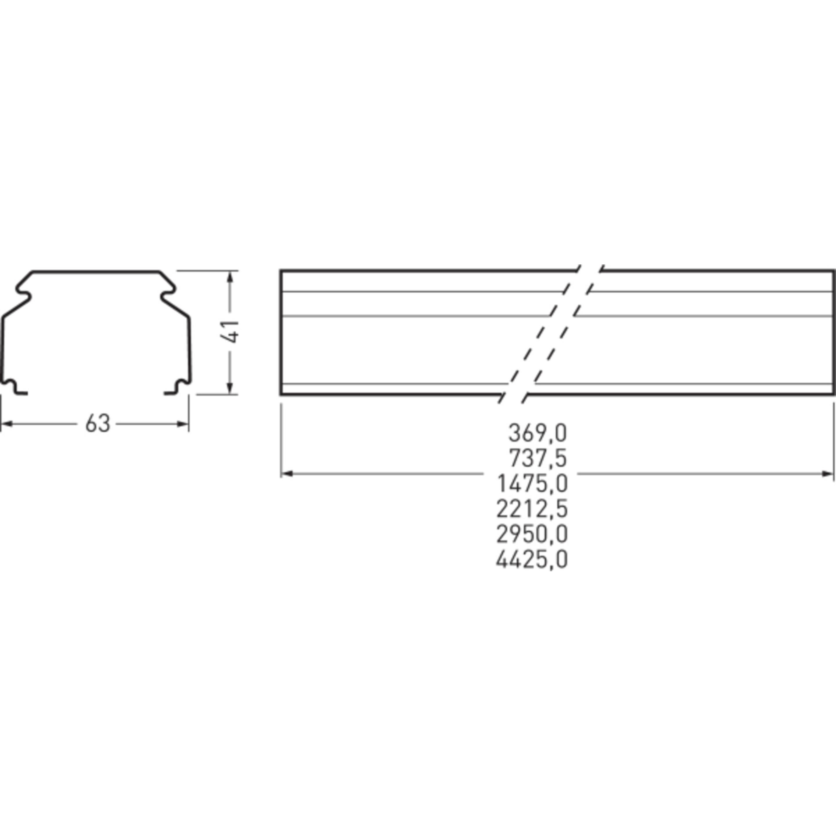 Thumbnail - Trilux, Pendelleuchte, 07650 L150 7LV E 150 01 Tragprofil für E-Line (7272500)