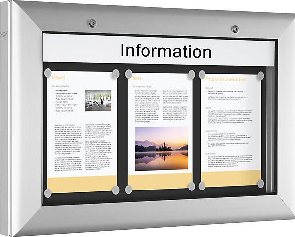 Actual product image kaiserkraft Showcase for indoor and outdoor use (Magnet board, 80 x 54 cm)