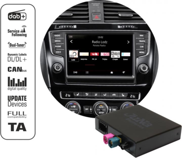Produktbild Juna Fahrzeugspezifisches DAB+ Interface/Nachrüstung für VW/Skoda/Seat MIB/MIB2/MQB