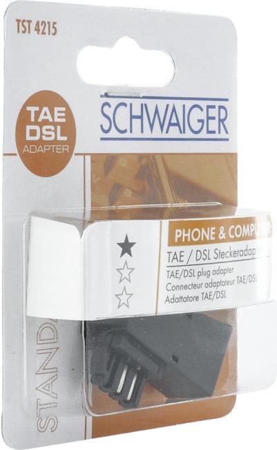 Actual product image Schwaiger TAE/DSL plug adapter TAE-F male | female