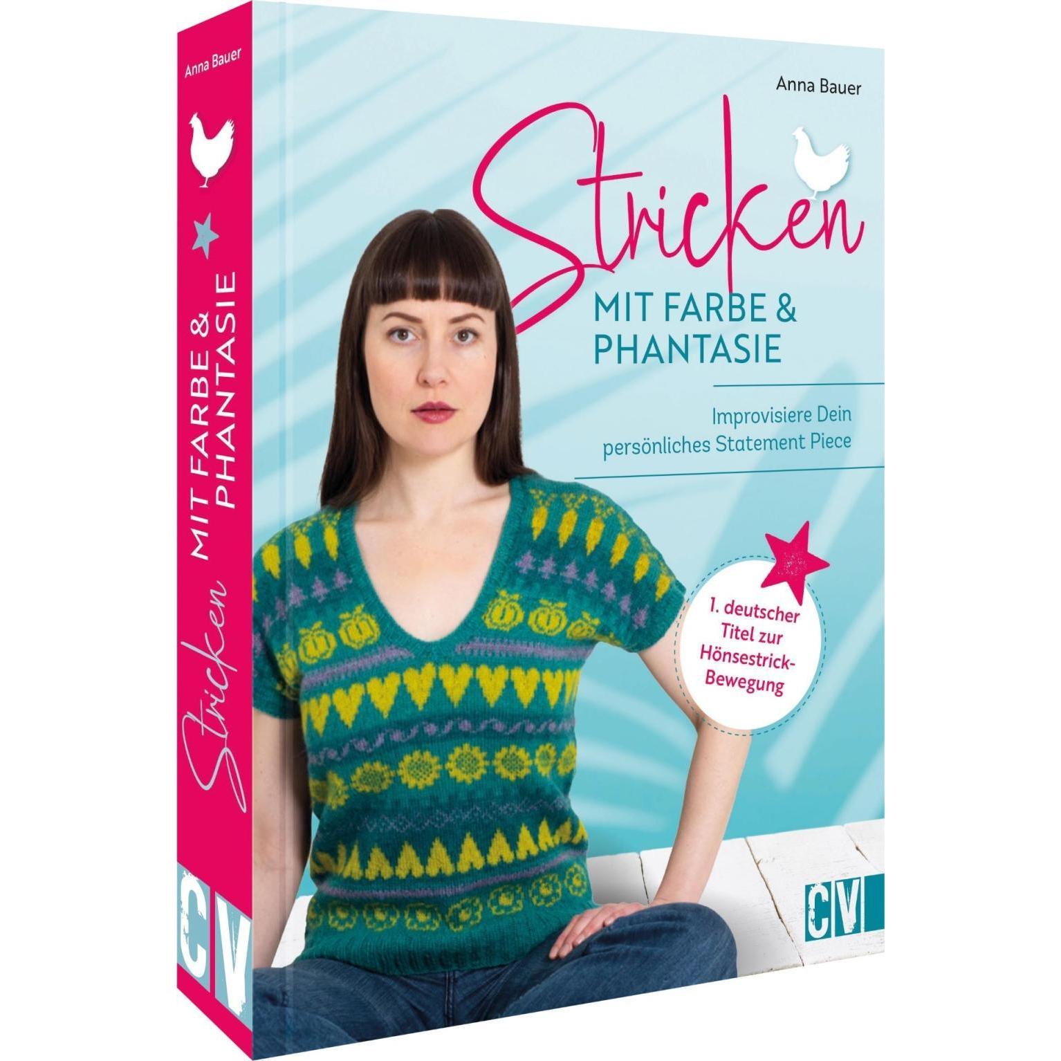 Thumbnail - Stricken mit Farbe und Phantasie, Ratgeber von Anna Bauer