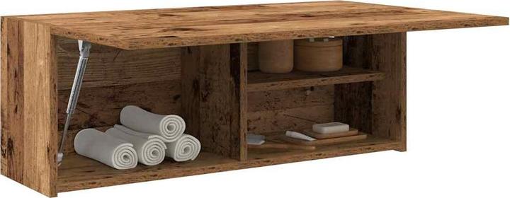 Actual product image VidaXL Bathroom wall cabinet in reclaimed wood look 80x25x40 cm wood-based material (80 x 25 x 40 cm)