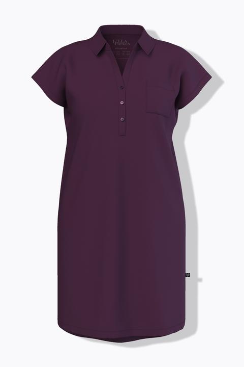 Immagine prodotto Ulla Popken Camicia da notte dal taglio oversize con collo da camicia, scollo a V e mezze maniche (54)