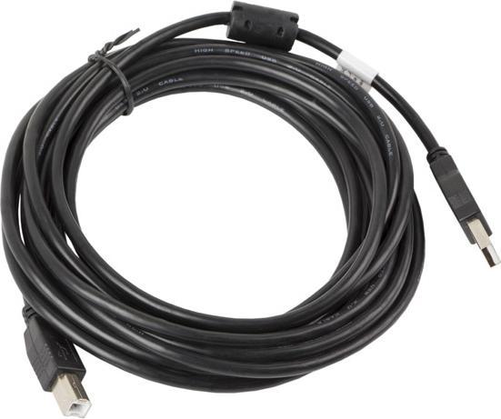 Produktbild Lanberg CA-USBA-11CC-0050-BK USB Kabel 5 m 2.0 USB B Schwarz (5 m, USB 2.0)
