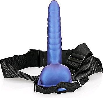 Produktbild Ouch! Ribbed Hollow Strap-on with Balls - 8" / 21 cm