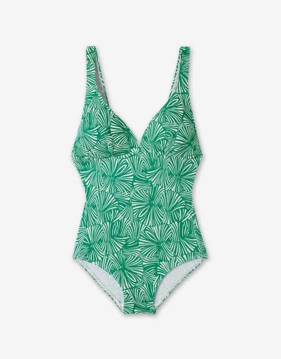 Image du produit Olaian Maillot de bain 1 pièce surf Femme - Daria tribu vert (40, 42)