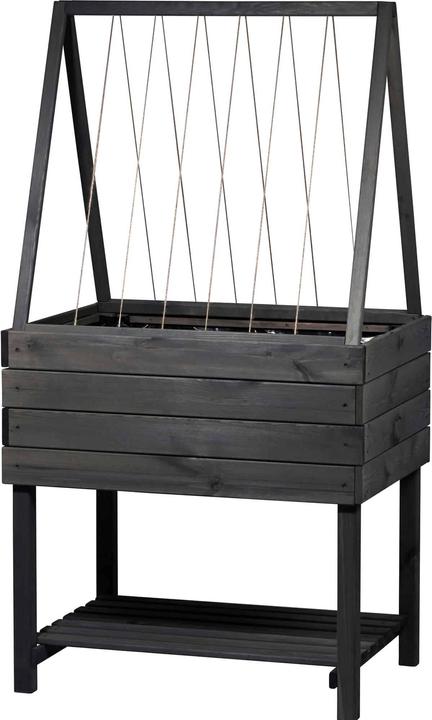 Image du produit Dobar Lit surélevé Kubus 2.0 avec étagère et film de plantation, anthracite