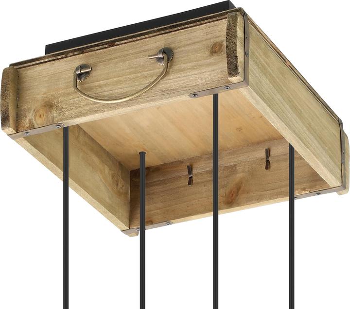 Actual product image EGLO Pendant lamp WOOTTON 4x E27 Brown / Black (E27)