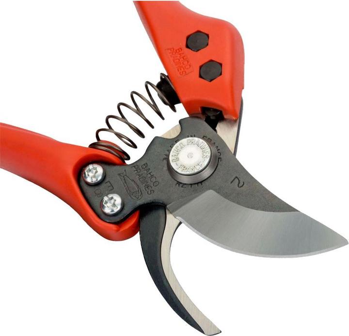 Actual product image Bahco 20 mm bypass pruning shears with composite handle and angled head, 200 mm