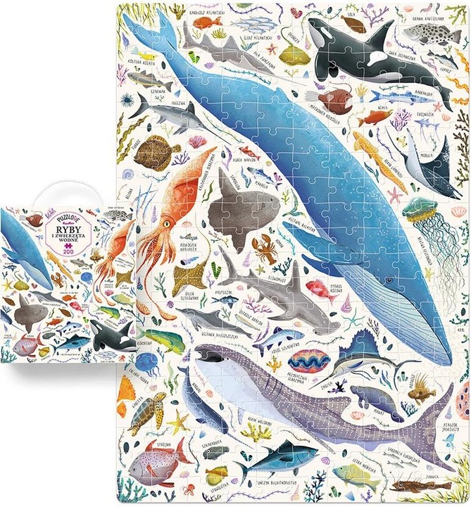 Actual product image Czuczu Fish and Aquatic Animals Puzzle 200 pieces (200 pieces)