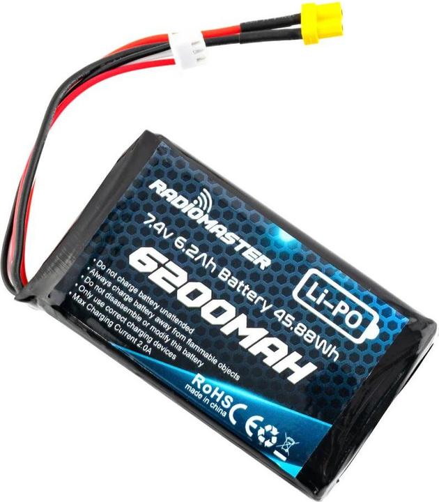Image du produit Dronefactory Batterie Lipo RadioMaster 2S 7.4V 6200mAh (7.40 V, 6200 mAh)