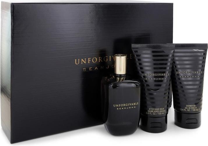 Actual product image Sean John Unforgivable by Gift Set -- 4.2 oz Eau de Toilette Spray + 3.4 oz Shower Gel + 3.4 oz A... (Fragrance set)