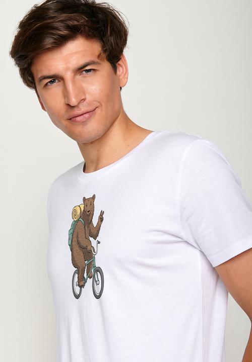 Actual product image Greenbomb T-Shirt Animal Bear Bike (XL)