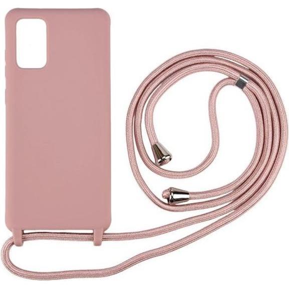 MU Style Farbige Hülle zum Umhängen, Handykette, Pink