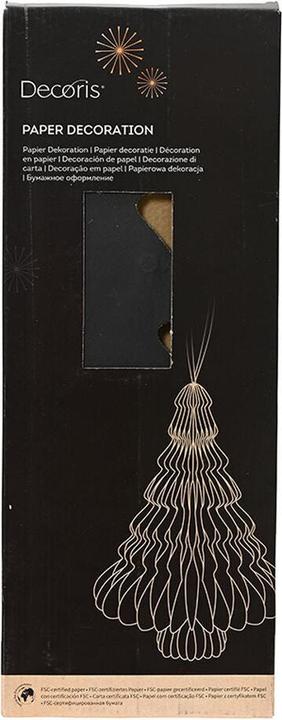 Actual product image Decoris Weihnachtsbaum Schwarz Papier Ø 30 x 40 cm