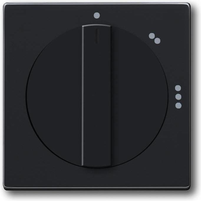 Busch-Jaeger Zentralscheibe mit Drehgriff, mit 2CKA001710A3649, Taster + Schalter, Grau