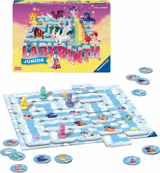 Produktbild Ravensburger 23046 - Einhorn Junior Labyrinth - Familienklassiker für die Kleinen, Spiel für (Deutsch, Spanisch, Französisch, Niederländisch, Italienisch, Portugiesisch, Englisch)
