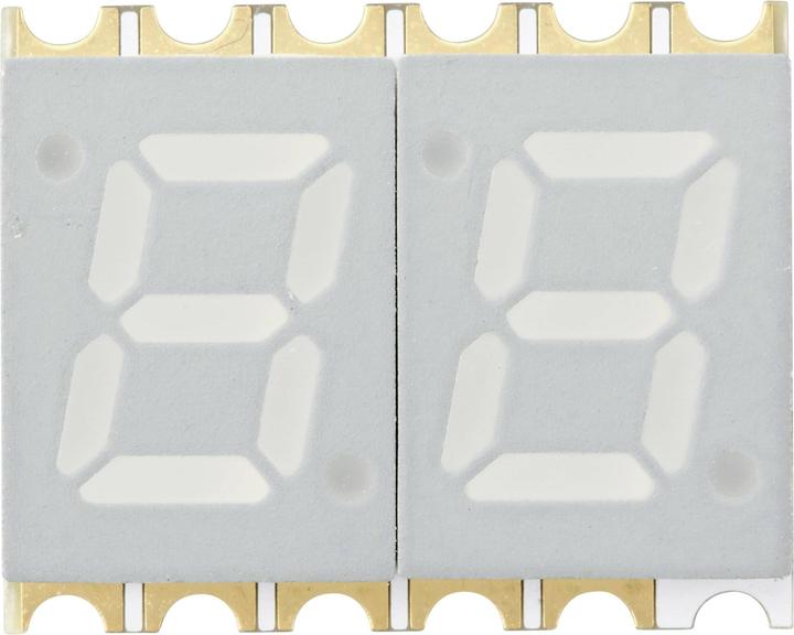 Image du produit Tru Components LED CMS jaune-vert 6 mcd Écran à deux chiffres