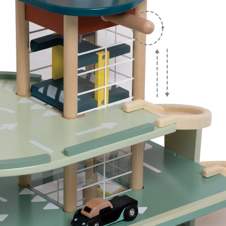 Actual product image Classic World Vintage wooden garage with cars