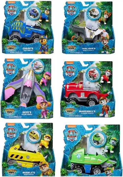 Produktbild Spin Master Paw Patrol Jungle Pups, Tiger Vehicle von Chase, Spielzeugtruck mit Actionfigur zum Sammeln, Kinders