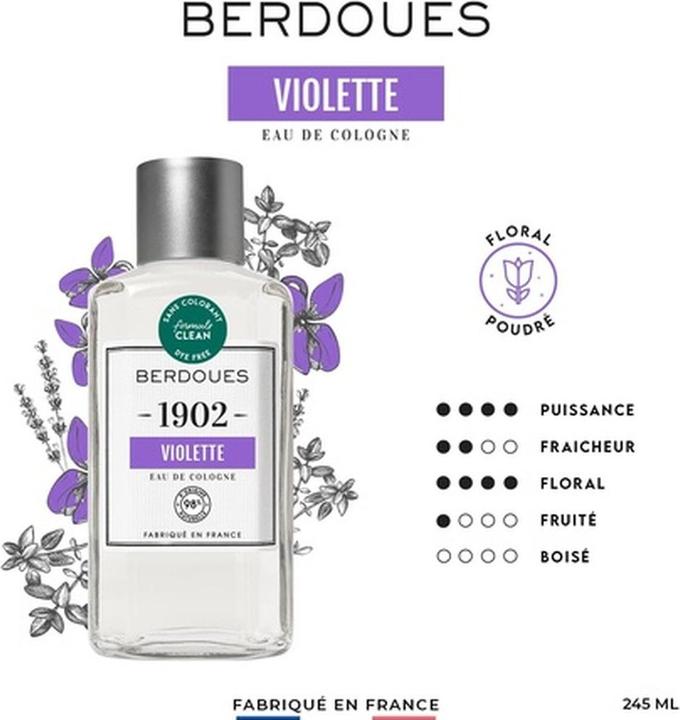 Actual product image Berdoues Violet Fresh and Delicate (Eau de cologne)
