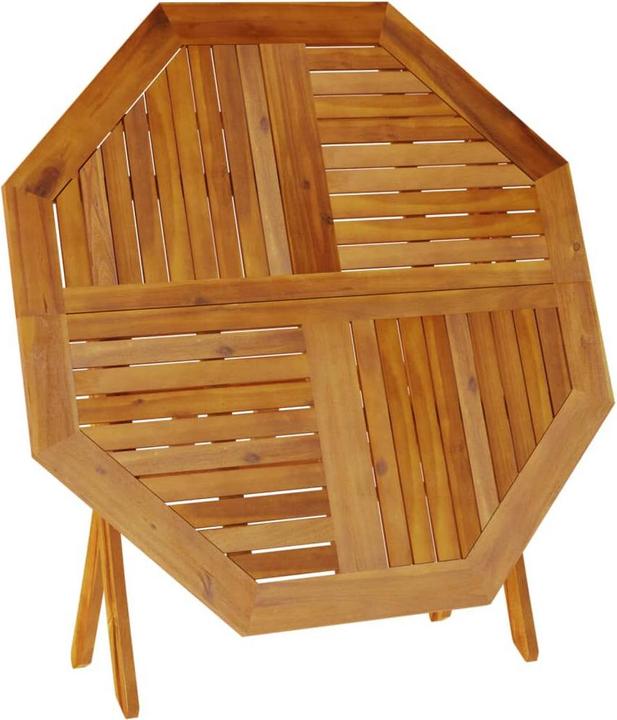 Actual product image vidaXL Gartentisch Klappbar Ø110 x 75 cm Akazie (110 cm)