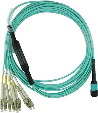 Image du produit CBO Fibre optique MTP/4xLC Breakout Cable OM3 10 mètres