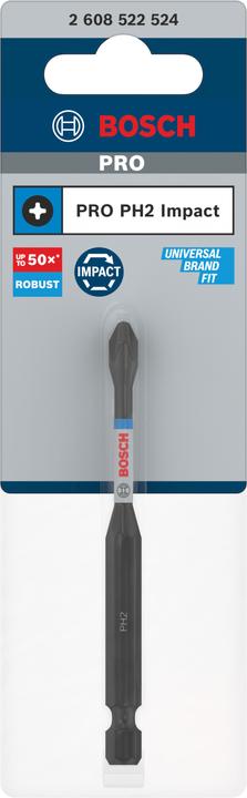 Actual product image Bosch Professional Zubehör PRO Phillips impact bit, PH2, 90 mm (PH2)