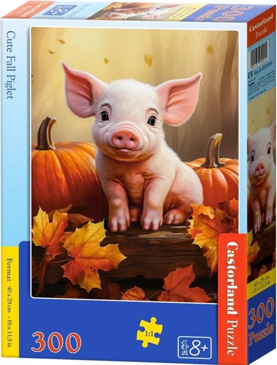 Actual product image Castorland Puzzle 300 pieces Cute Fall Piglet (300 pieces)